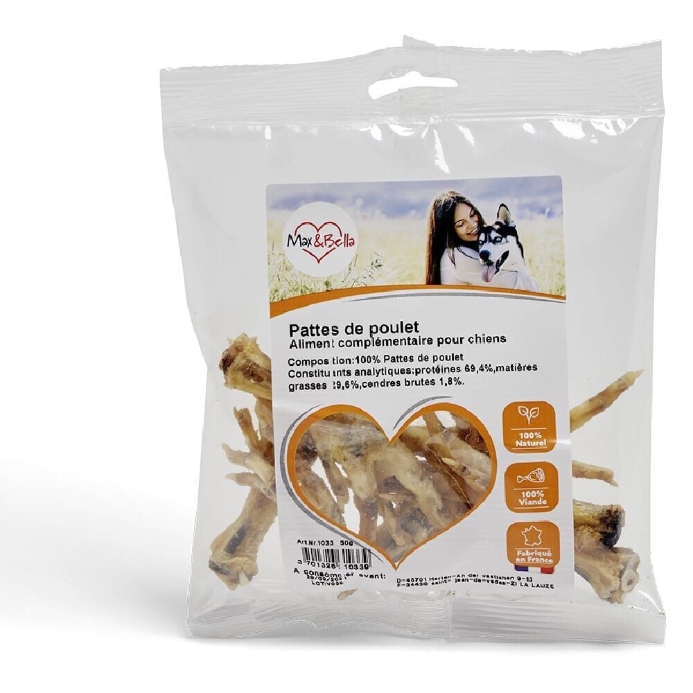 Pattes de poulet 60g Max&Bella x6