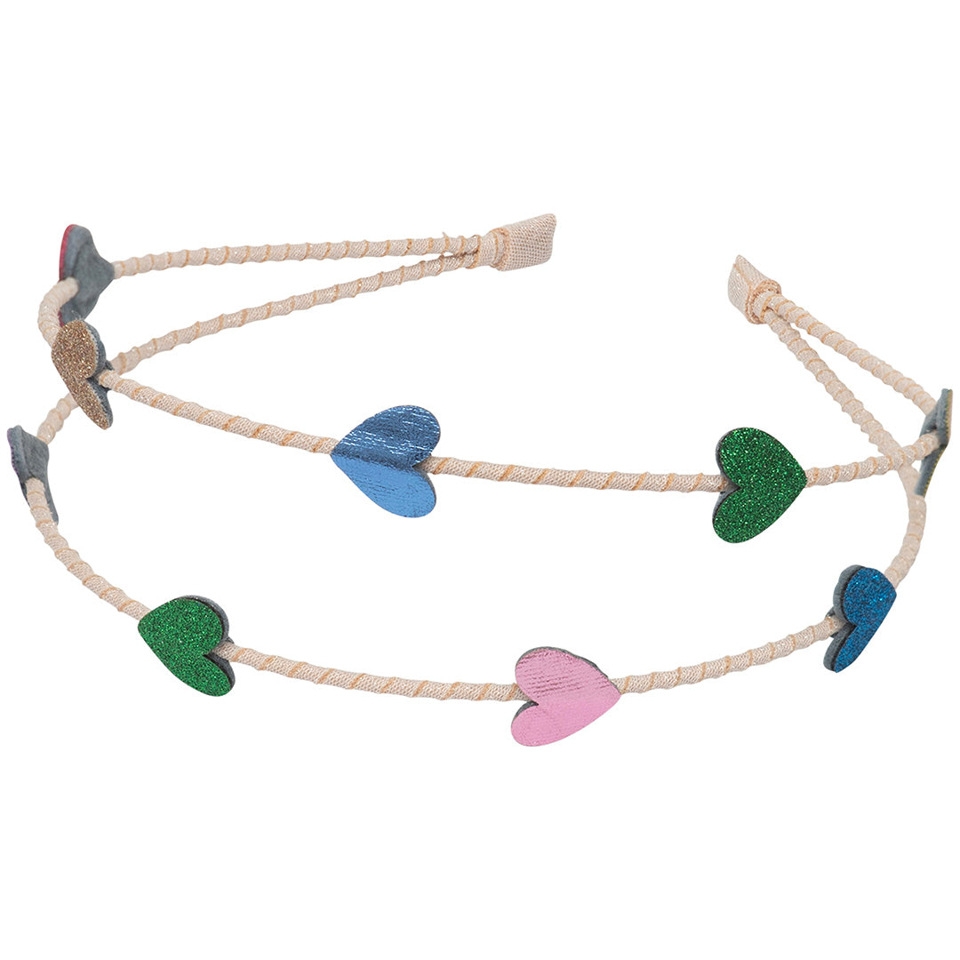 mimi & lula diadeem alice jazzy teeny heart double - bright multi