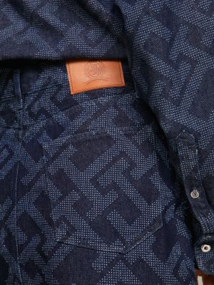 Minissaia jeans com monograma Crest TH