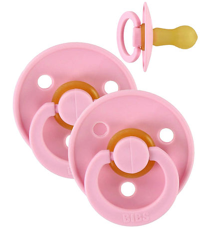 BIBS Colour Schnuller - Gr. 1 - 2er-Pack - Rund - Baby Pink