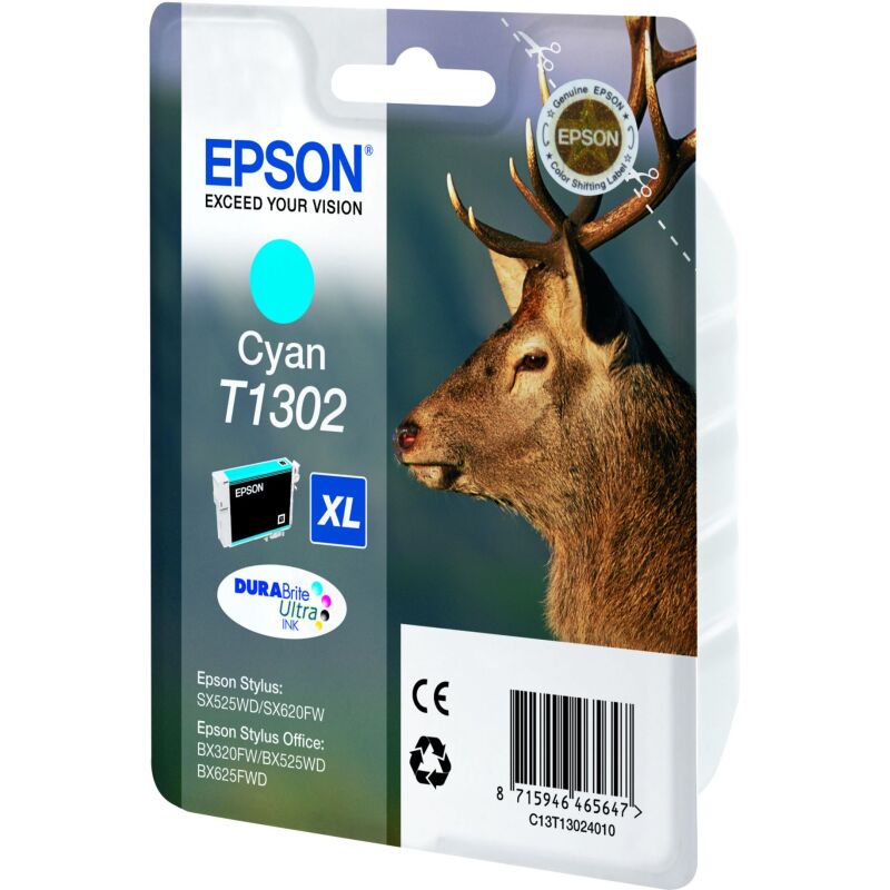 Cartouche Epson T130 couleurs séparées pour imprimante jet d'encre