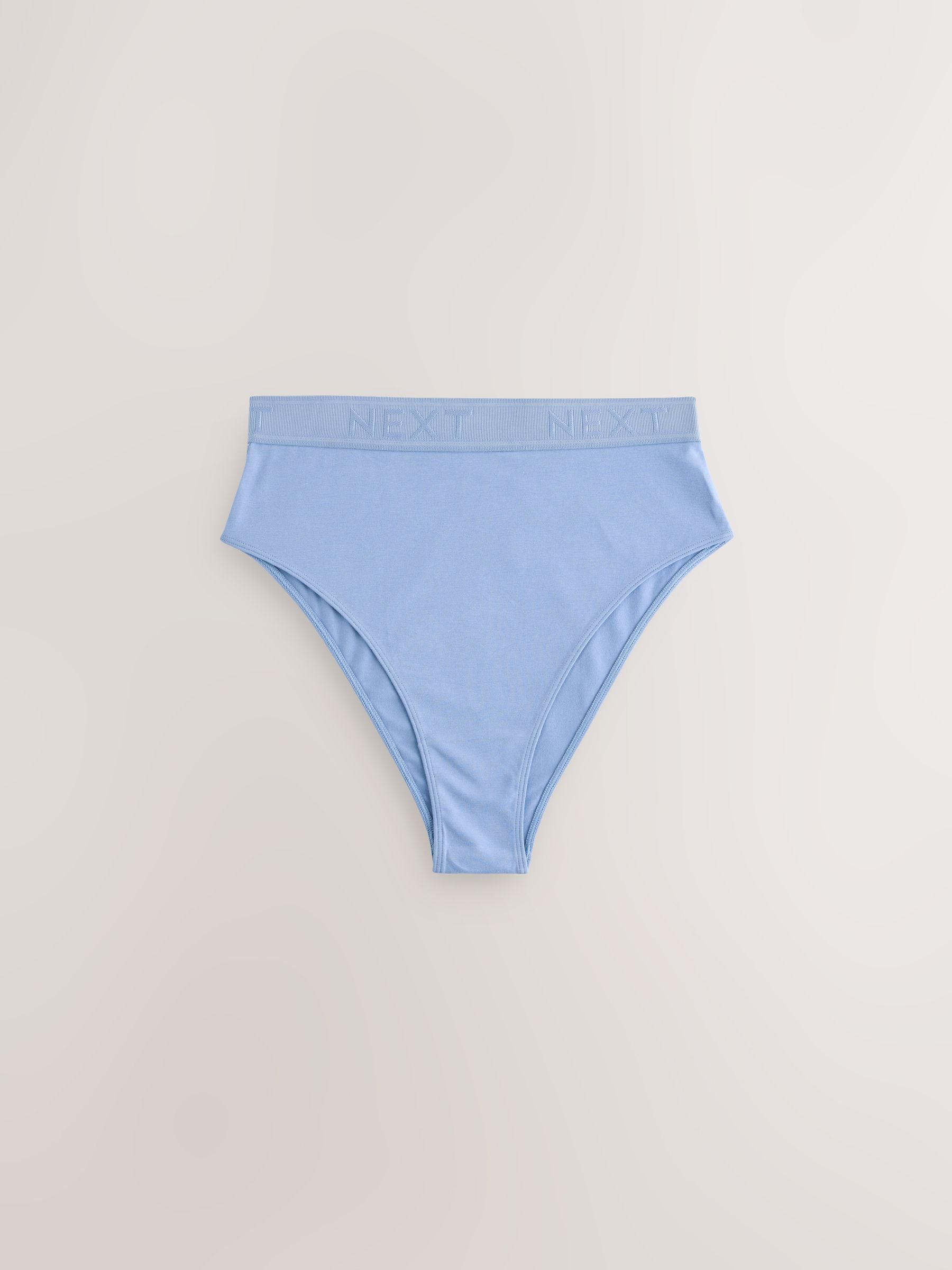Crèmekleurig/blauw - Slips met logo verpakking van 2