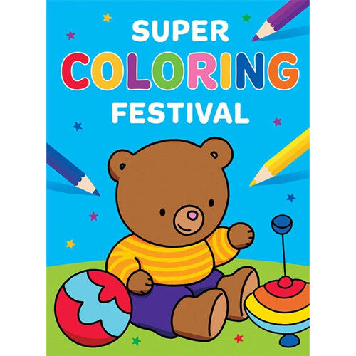 Uitgeverij deltas kleurboek super coloring festival - beer |ilovespeelgoed.nl