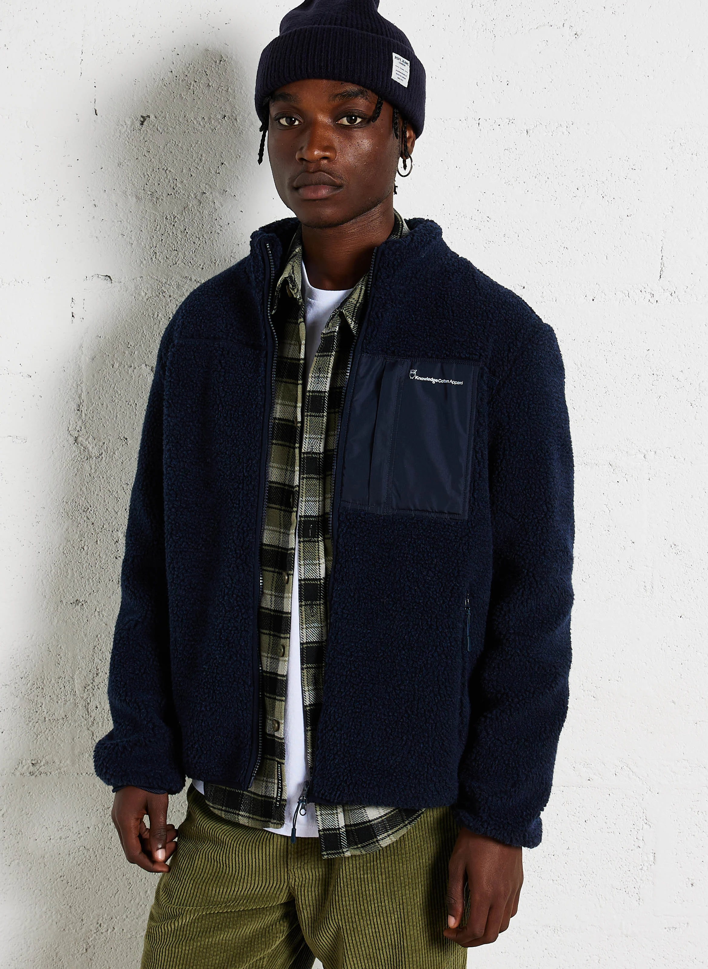 Veste col montant en polaire | Bleu