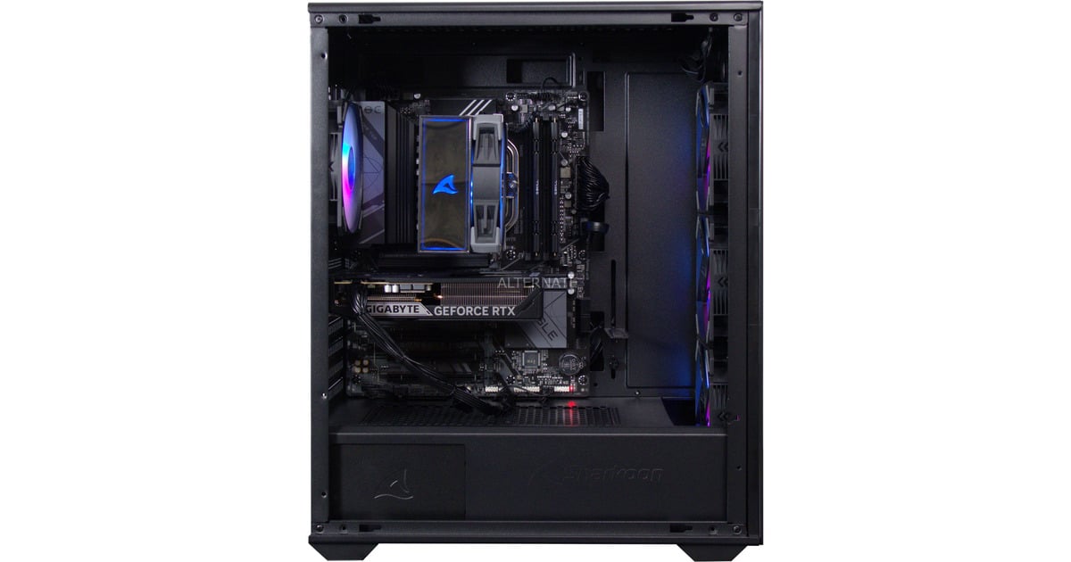 ALTERNATEThunderstorm Starter Ryzen 5 – RTX 5060 gaming pc  (Zwart | R5 7500F | RTX 5060 | 32 GB | 1 TB SSD)