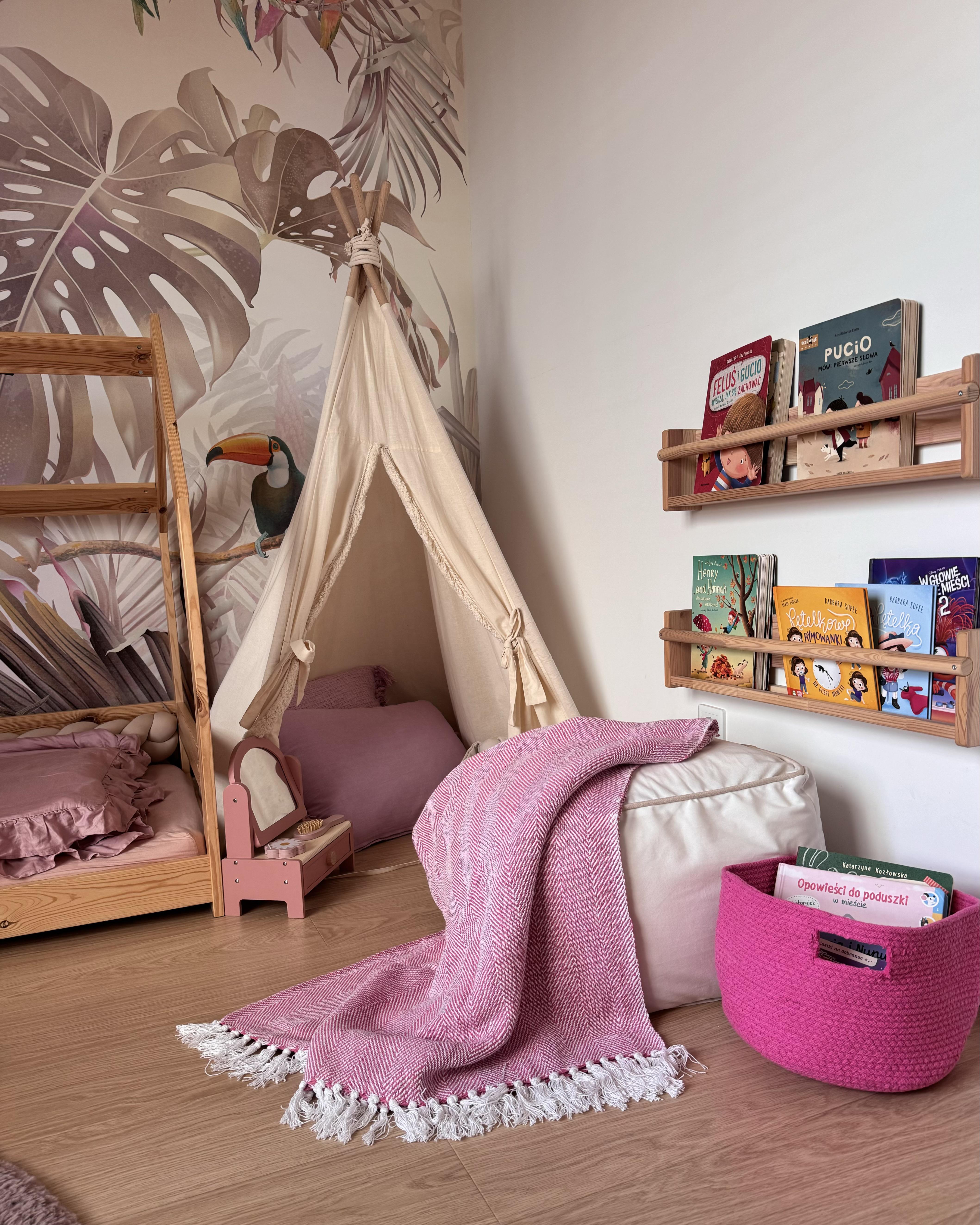 Plaid TANGIER Katoen 130 x 160 cm Roze