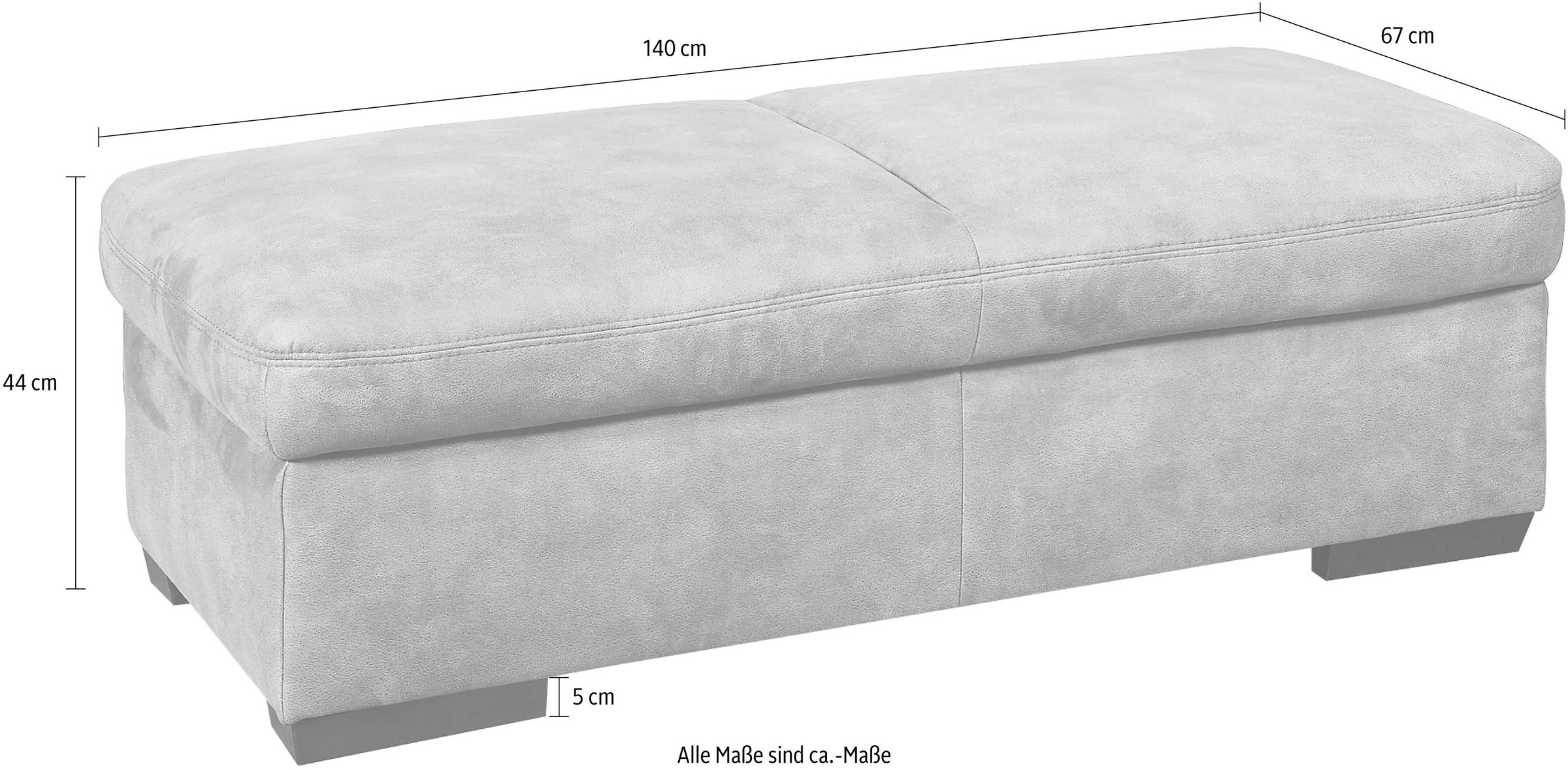 exxpo - sofa fashion Hocker »Salerno Bankhocker, bequem und komfortabel«