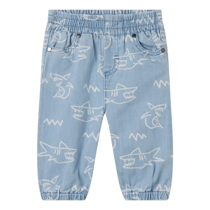 Stella McCartney Kids Pantalon Denim Requin | Bleu ciel