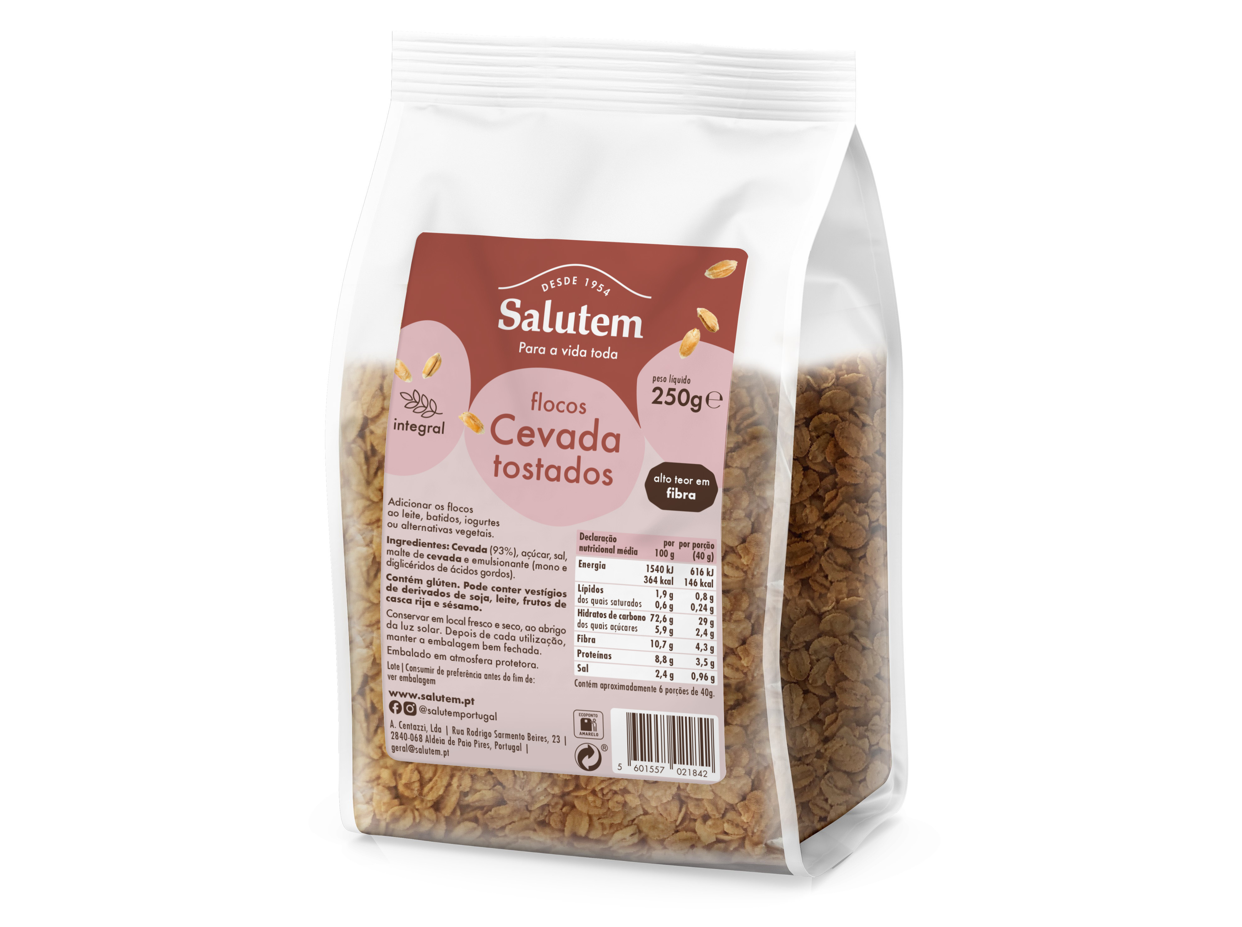 FLOCOS SALUTEM CEVADA INTEGRAIS TOSTADOS 250G
