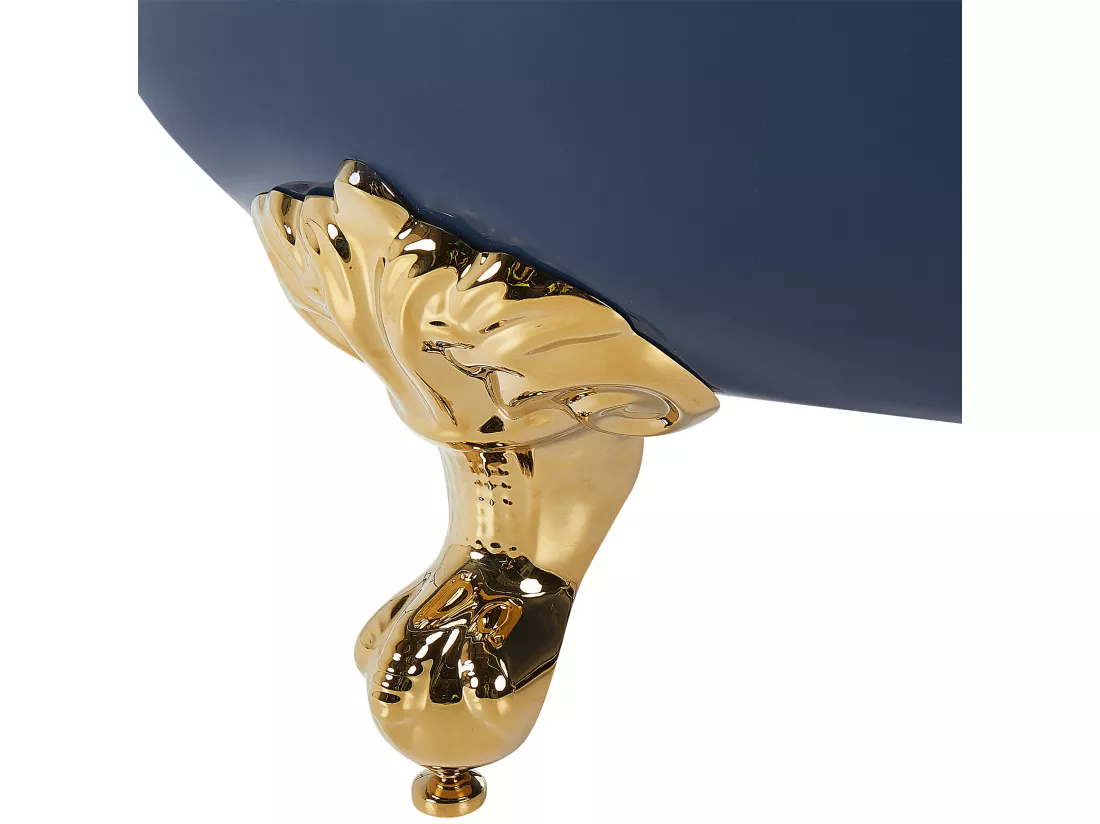 Baignoire îlot bleu et doré 150 x 77 cm CAYMAN
