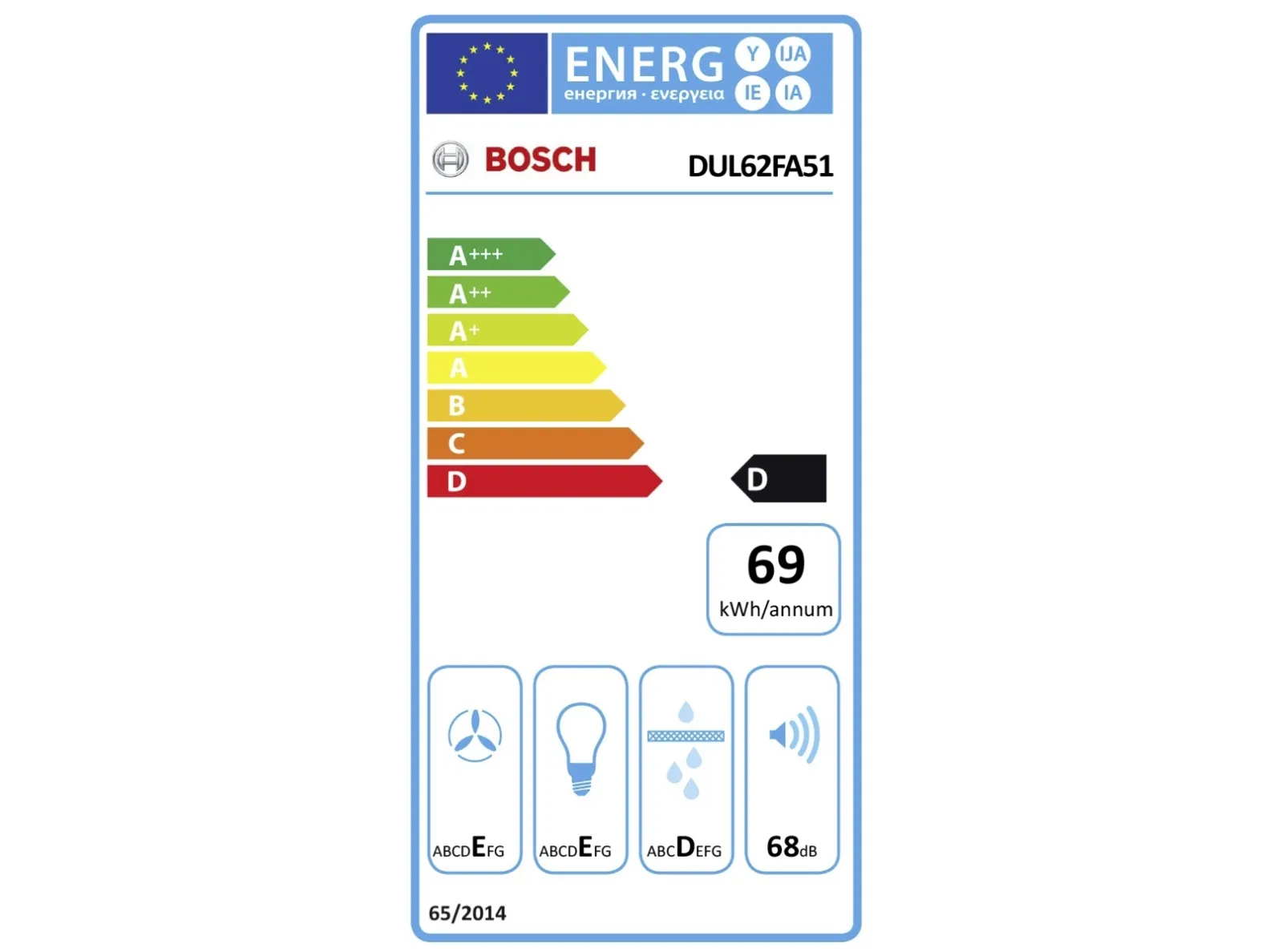Bosch Serie | 2 DUL62FA51 - Hætte - standard - bredde: 60 cm - dybde: 52.5 cm - udtrækning og recirkulation (-) - med intern motor - rustfrit stål