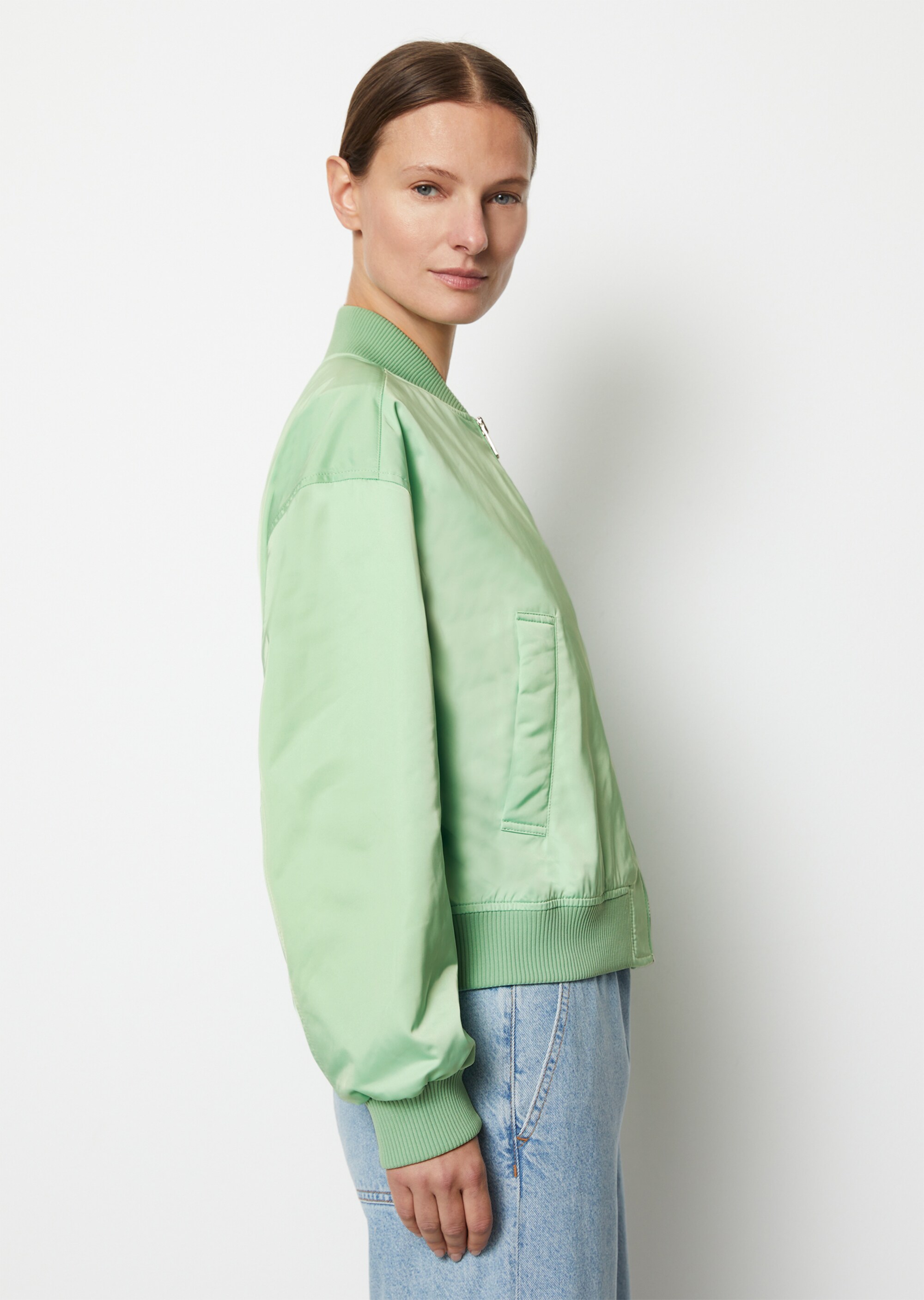 Blouson im Aviator-Stil regularaus recyceltem Polyester-Twill