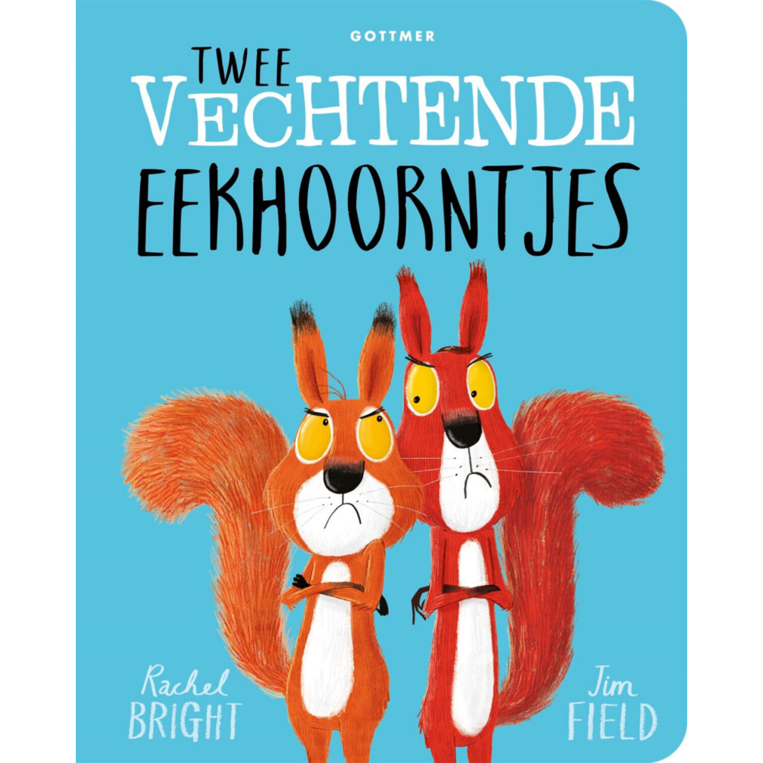 Boek | Twee vechtende eekhoorntjes | Kartonboek