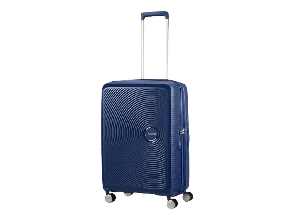 American Tourister Soundbox Spinner Expandable - Spinner 67 cm - hardside - polypropylen - midnatsmarineblå