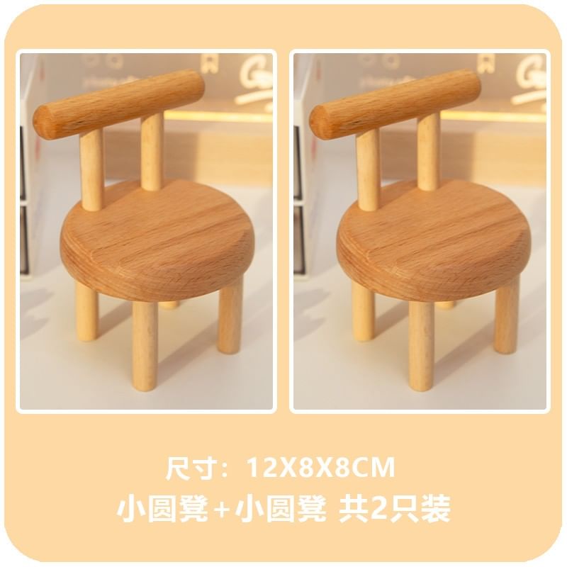 Momoi - Mini stoel bureau telefoonstandaard (verschillende ontwerpen) / set