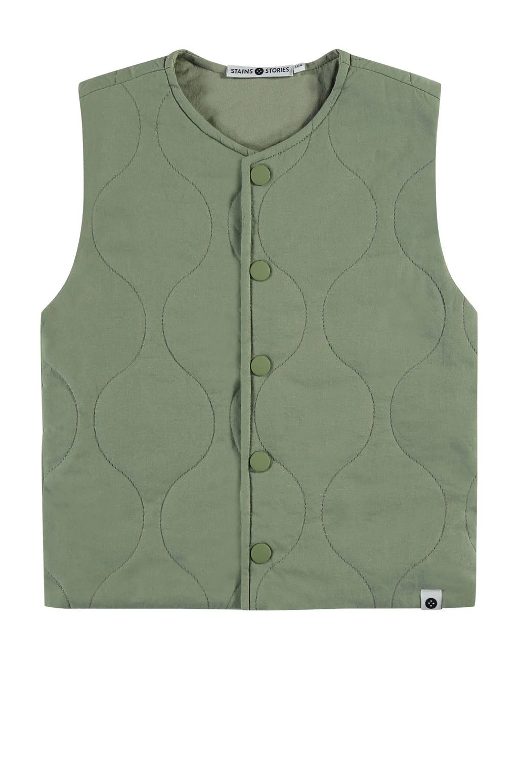 Stains&Stories gilet groen