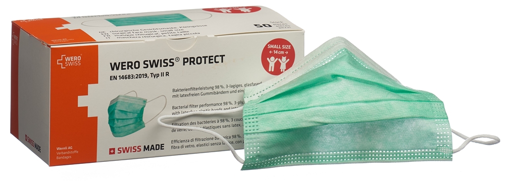 WERO SWISS Protect Maske Typ IIR Small Size Box 50 Stk