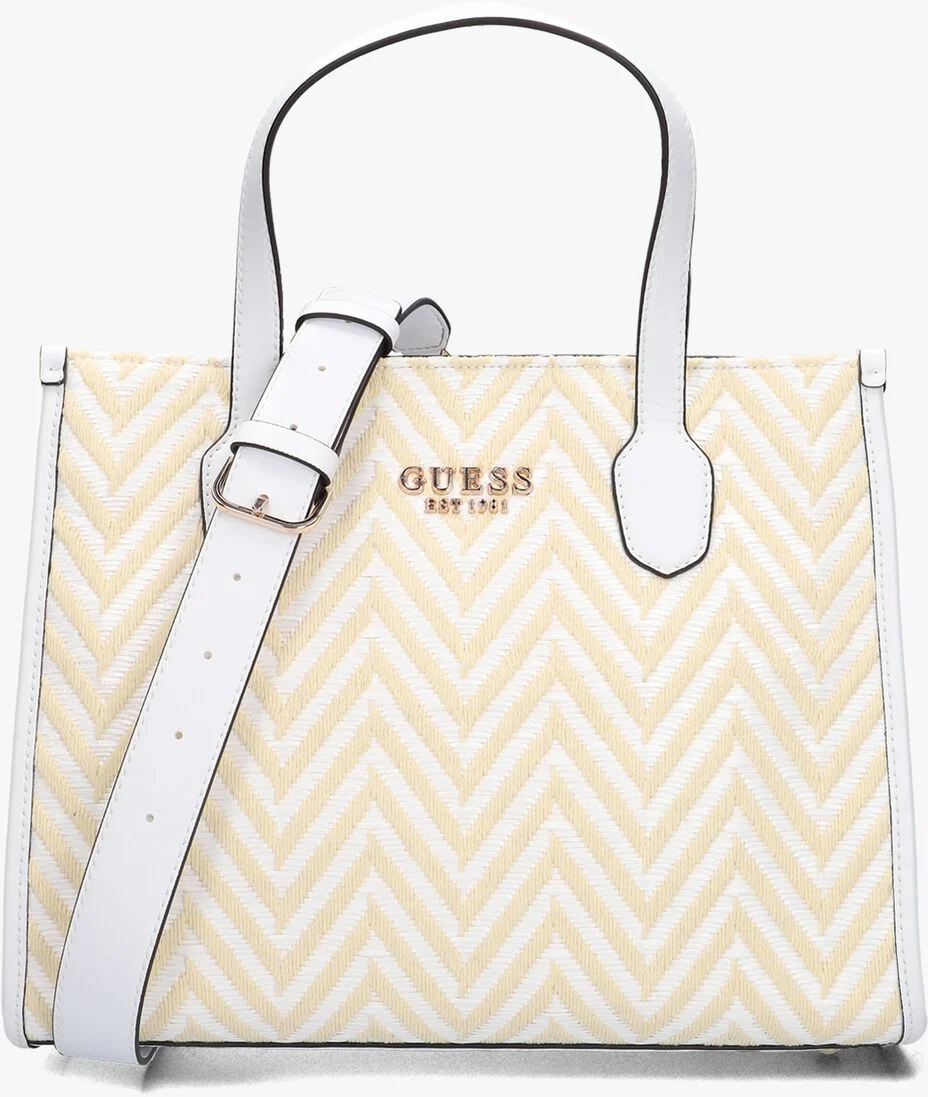 GUESS witte guess handtas silvana 2 compartment tote