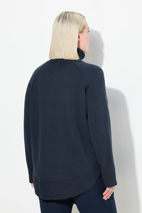 Bellieva-Pullover, Zopfmuster, Rollkragen, Langarm