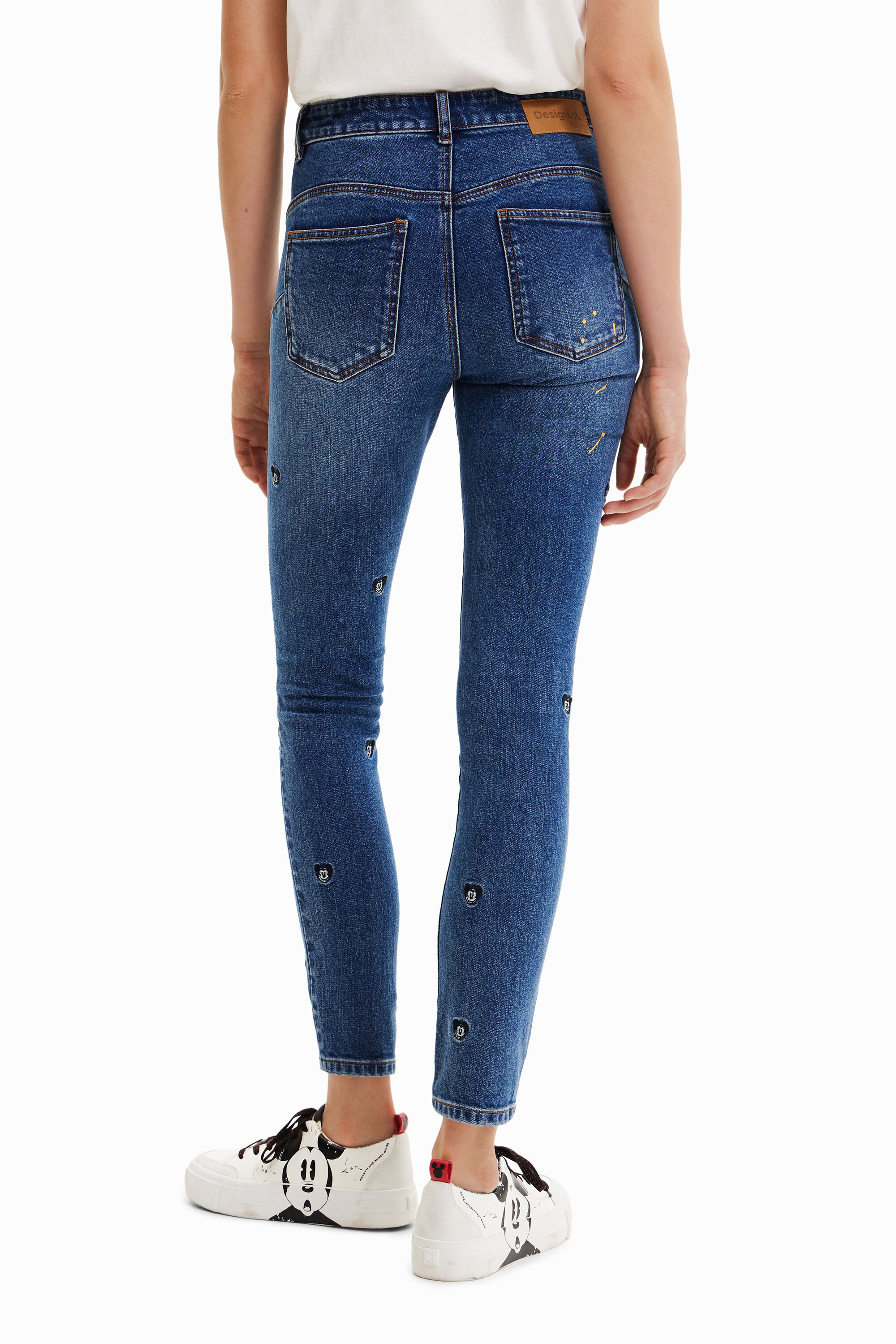 Jean slim push-up Mickey Mouse