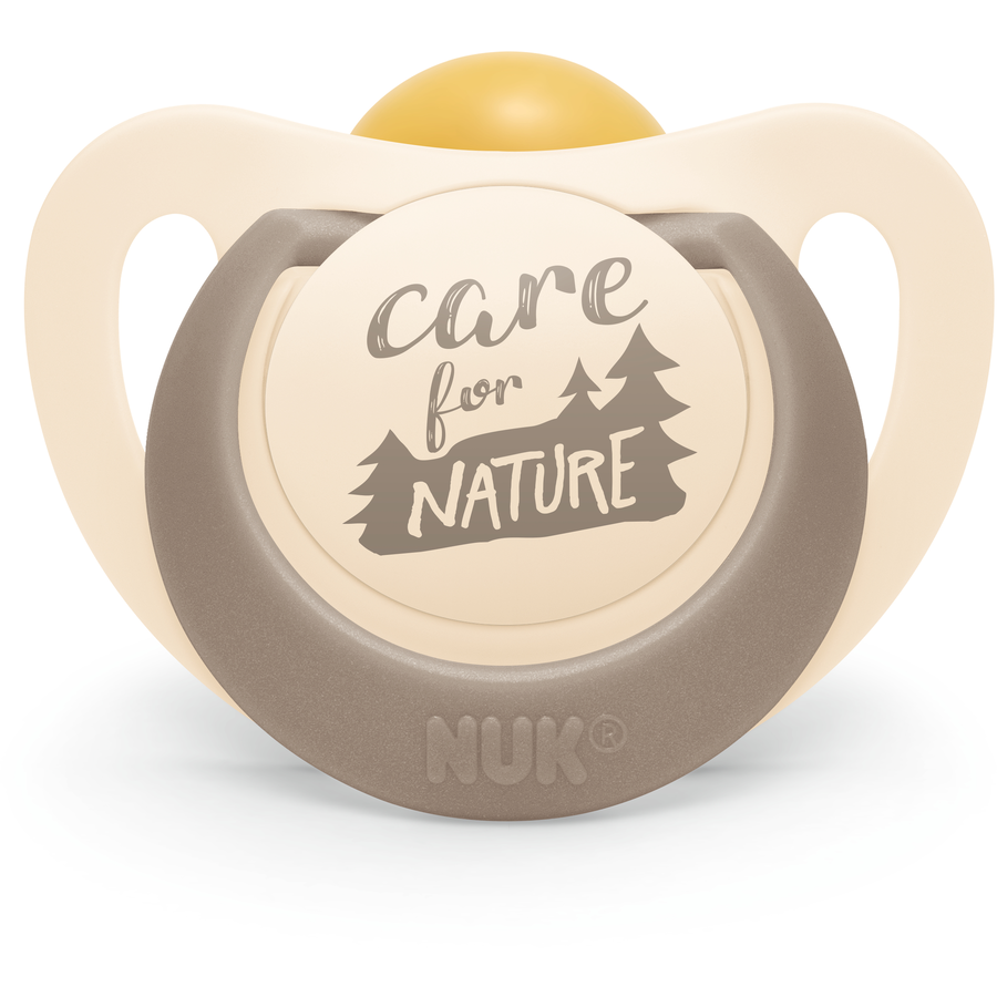 NUK Schnuller For  Nature Latex 6-18 Monate, beige im 4er-Set