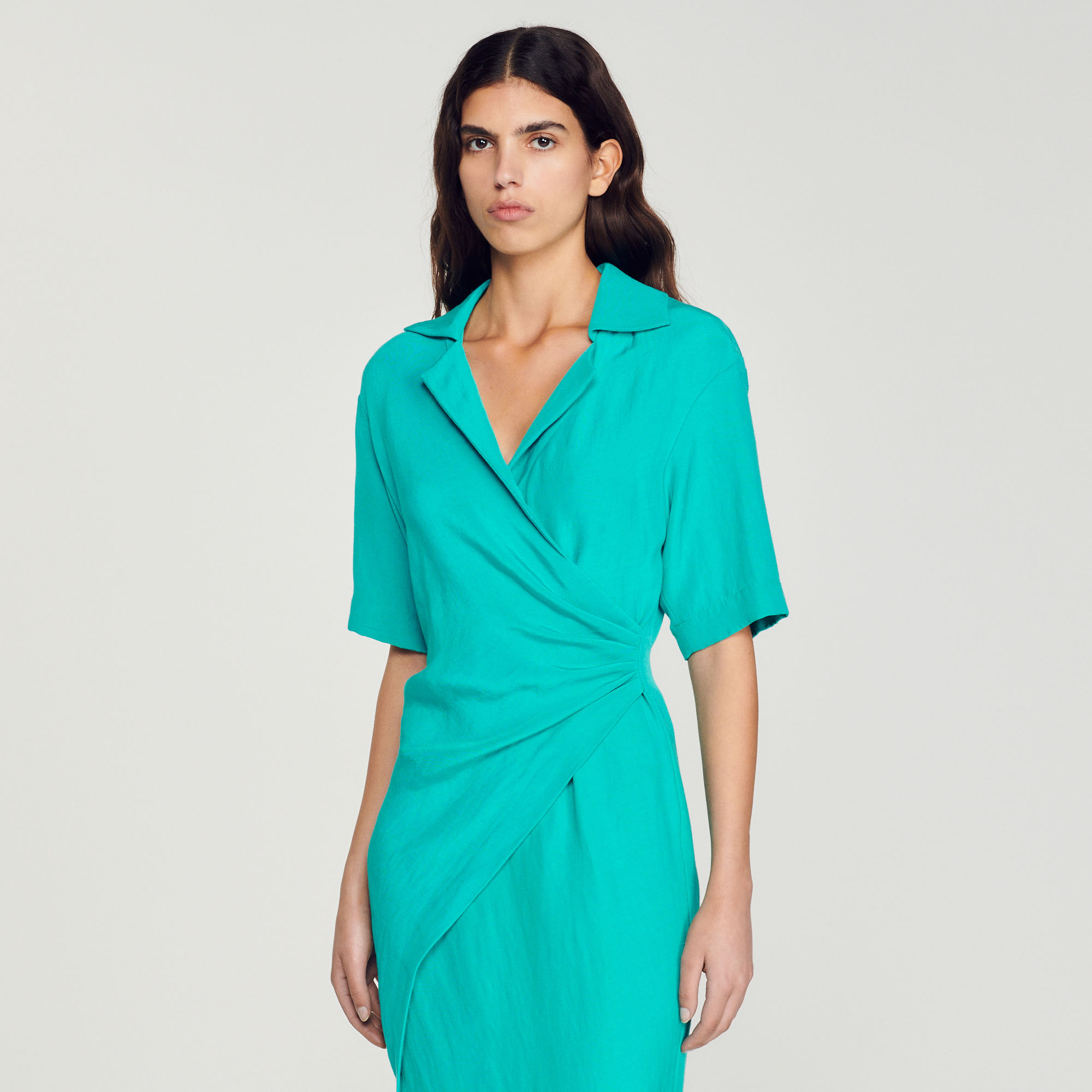 Robe drapee asymetrique