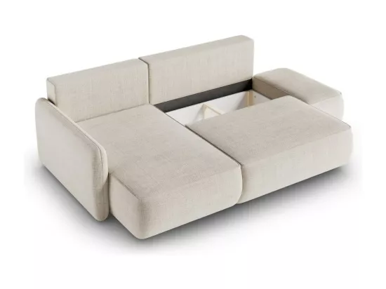 Canapé d'angle convertible CREMONA Creme