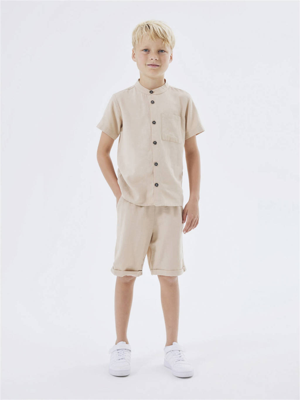 NAME IT casual short NKMFAHER beige