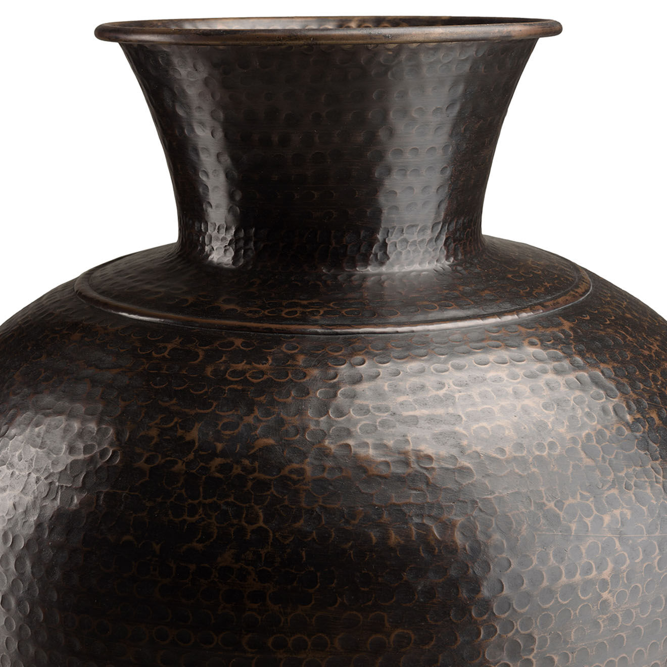 Macabane Vase effet martelé Honoré noir antique - D.63xH.74 cm