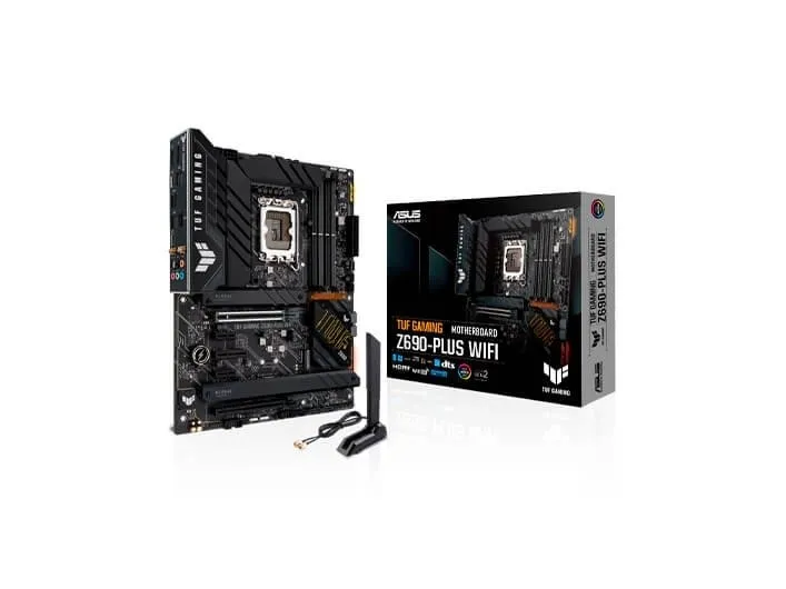 [OUTLET] - ASUS TUF GAMING Z690-PLUS WIFI - Bundkort - ATX - LGA1700 sokkel - Z690 Chipset - USB-C Gen1, USB 3.2 Gen 1, USB 3.2 Gen 2, USB-C Gen 2x2 - 2.5 Gigabit LAN, Wi-Fi 6, Bluetooth - onboard grafik (CPU påkrævet) - HD Audio (8-kanaler)