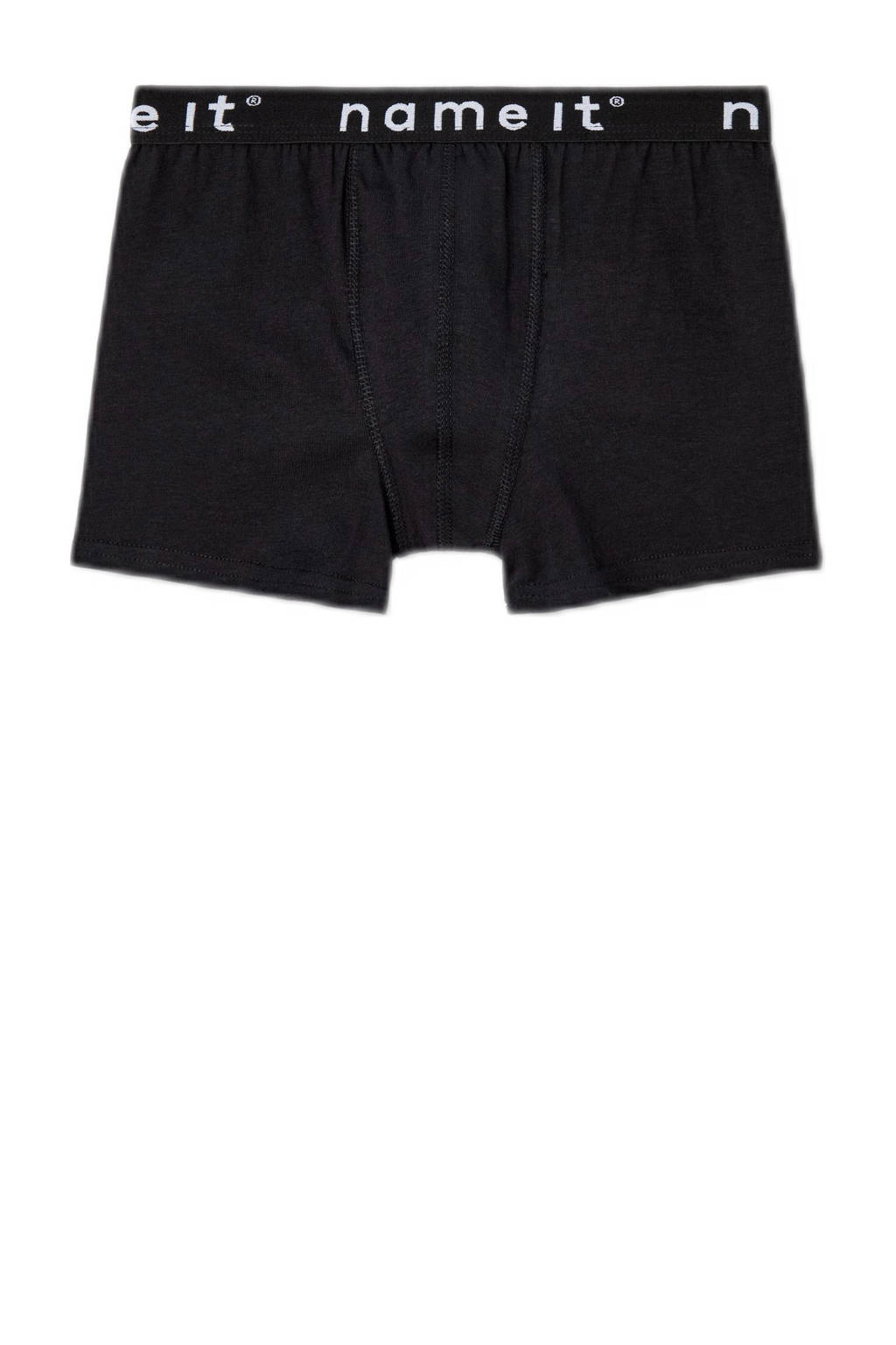 boxershort NKMBOXER - set van 3 donkerblauw/grijs melange/zwart