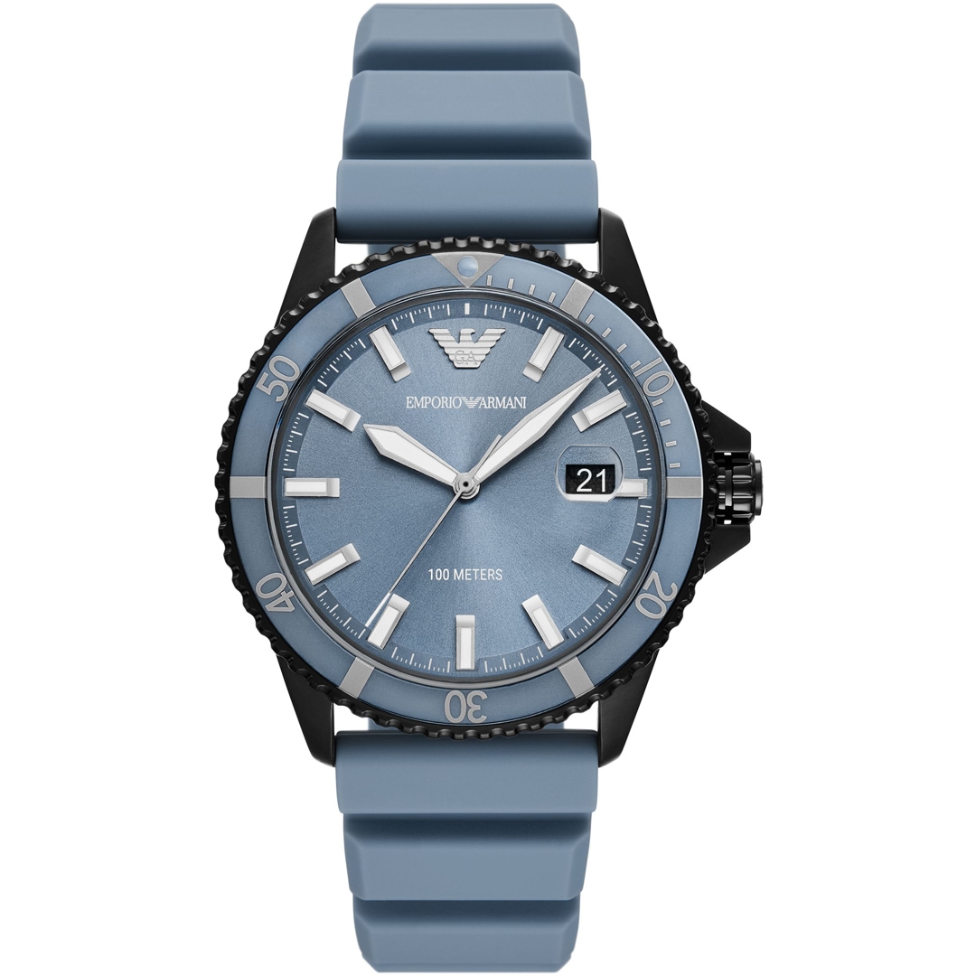 Emporio Armani Diver World Explorer Date Blau