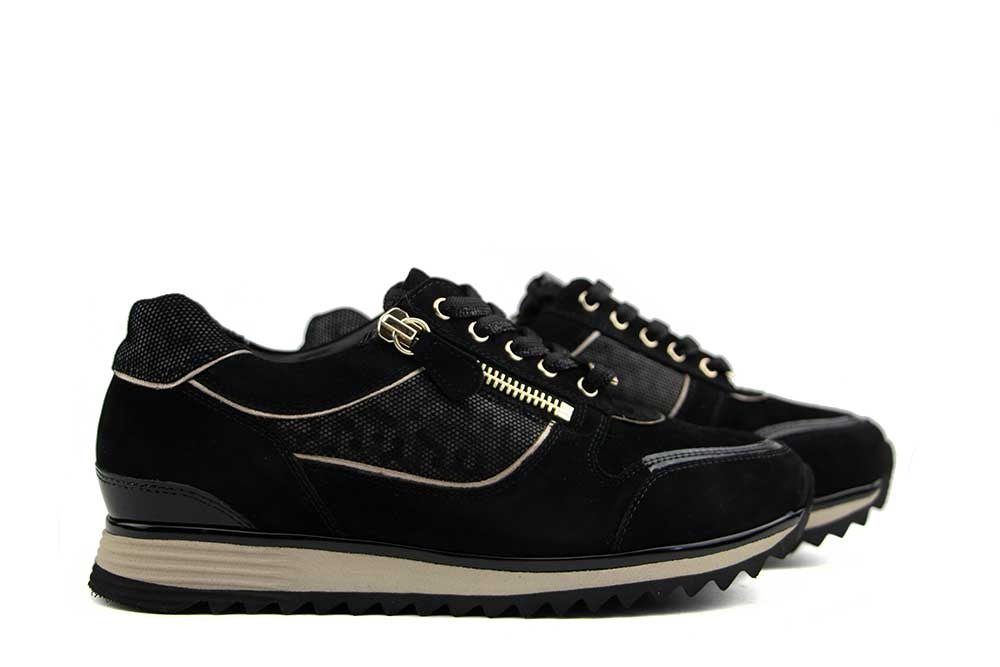 Hassia Sneaker Schwarz Taupe  Pixel Porto