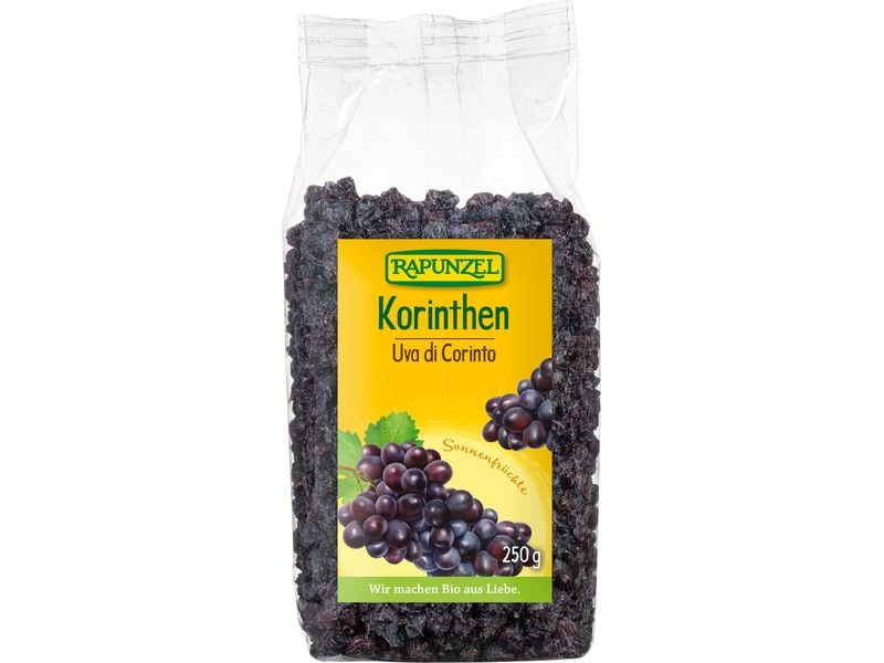 Rapunzel Bio  Korinthen 250 g Biologisch zertifizierte und getrocknete Weintrauben
