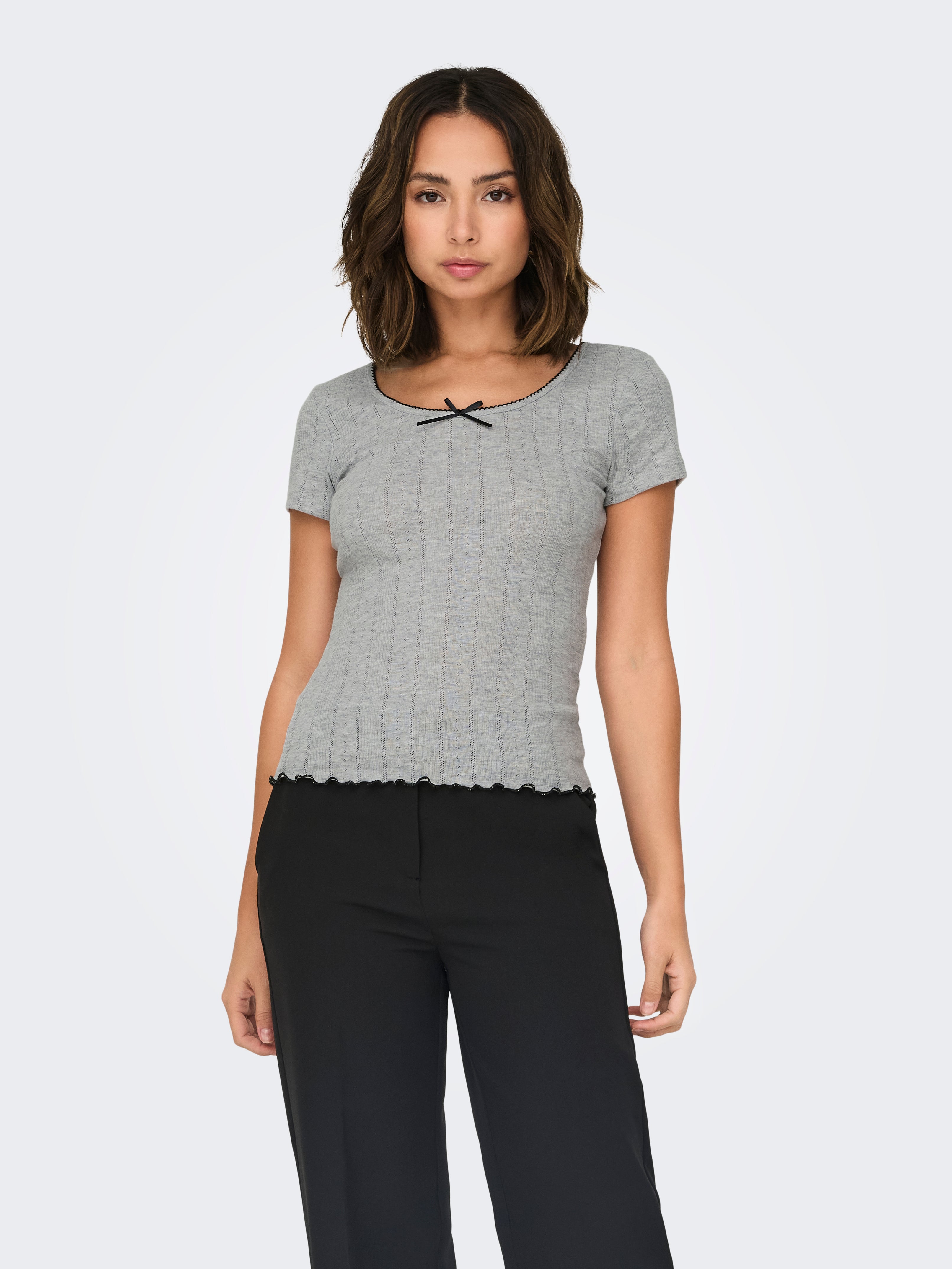 ONLTENNA Top Light Grey Melange