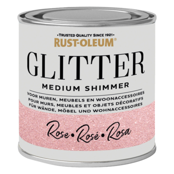 Rust-Oleum glitterverf medium shimmer rose 250 ml