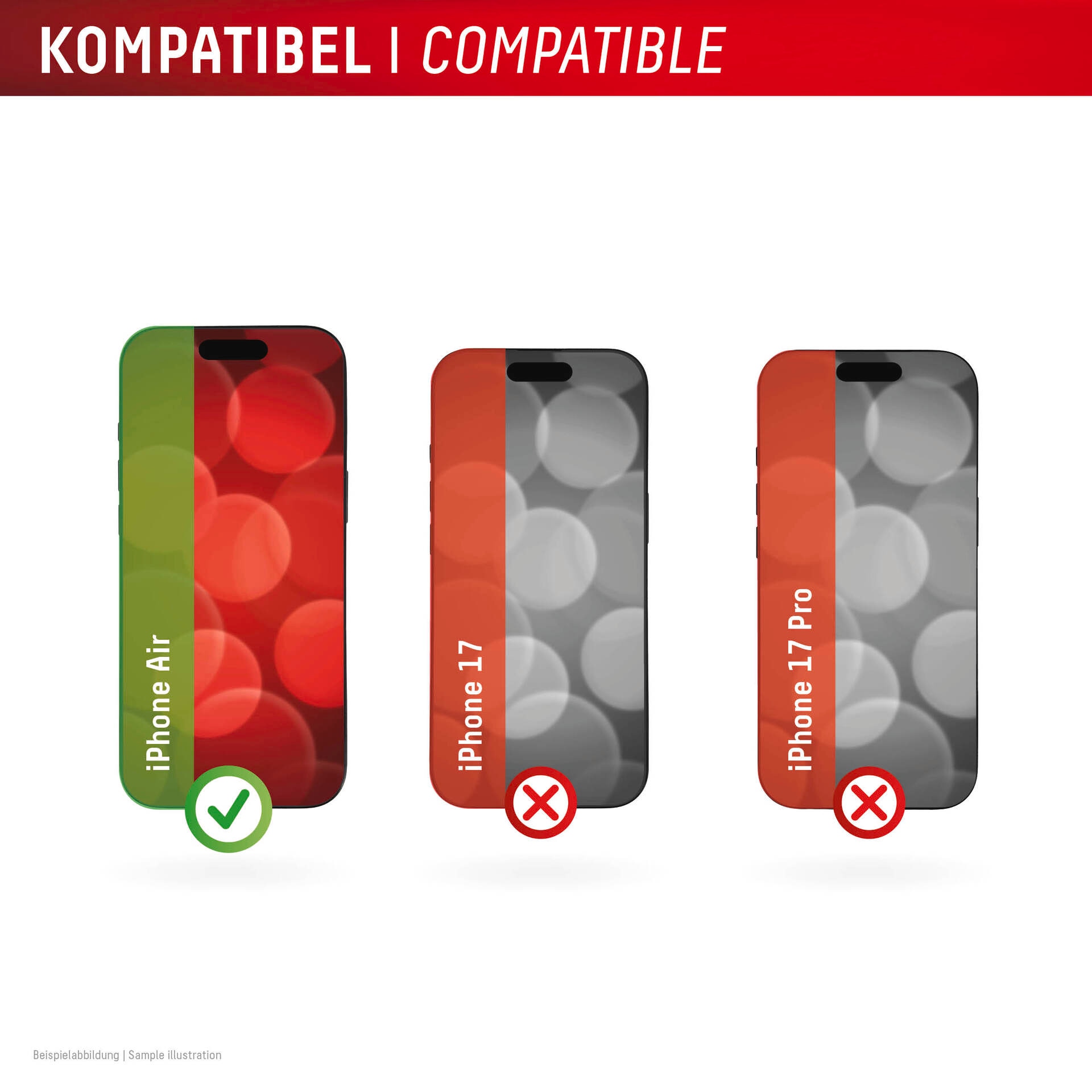 Displex Displayschutzglas »Privacy Glass Screen Protector« für Apple iPhone Air Displayschutzfolie, Schutzfolie, Bildschirmschutz, kratz- & stossfest