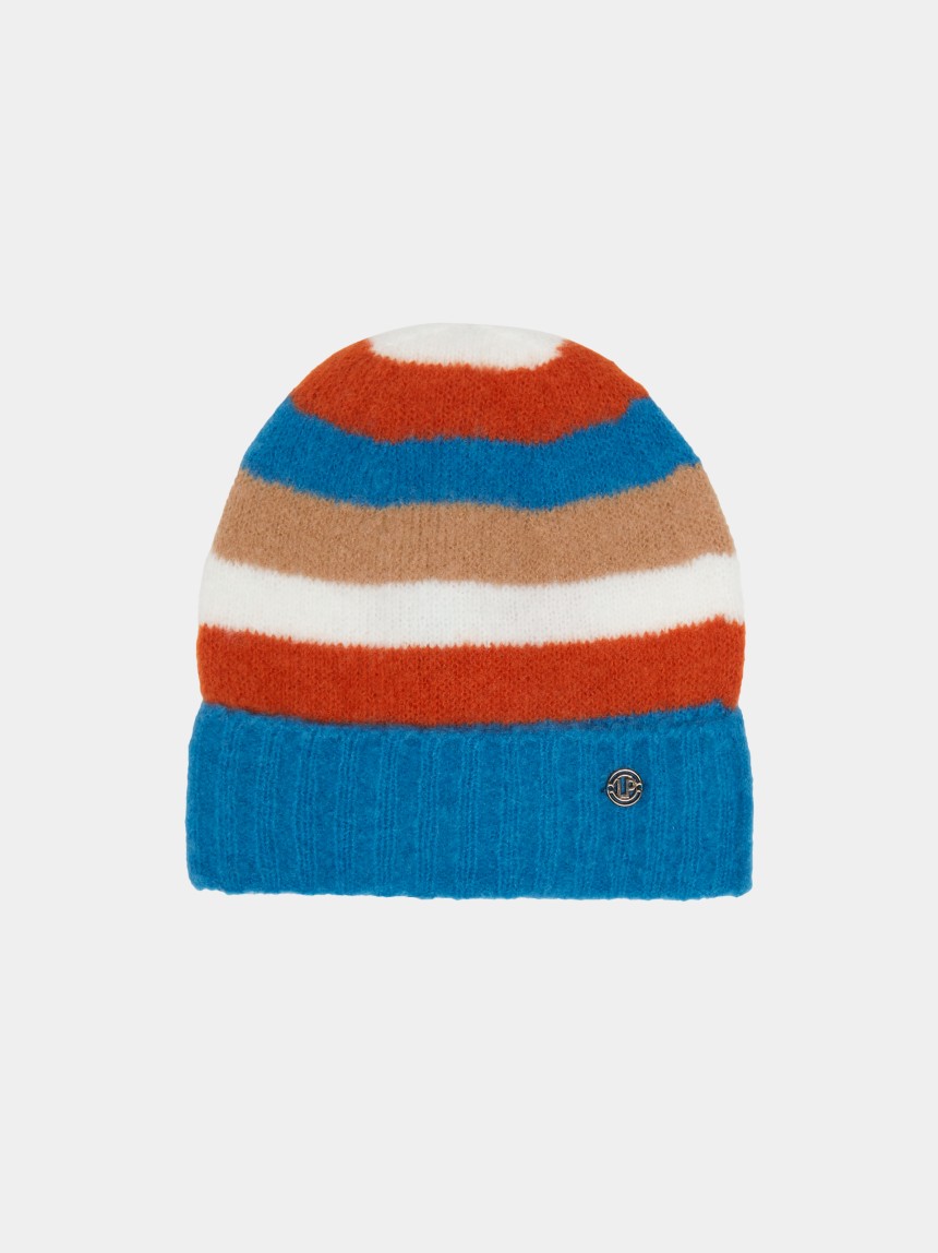 Gorro estruturado com riscas