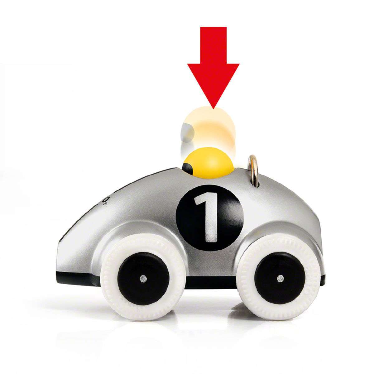 BRIO Spiel Push & Go Rennwagen Silber Edition