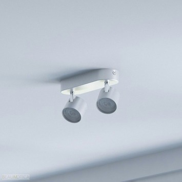 Philips duospot Star aluminium - Incl 2X LED 3W dimbaar