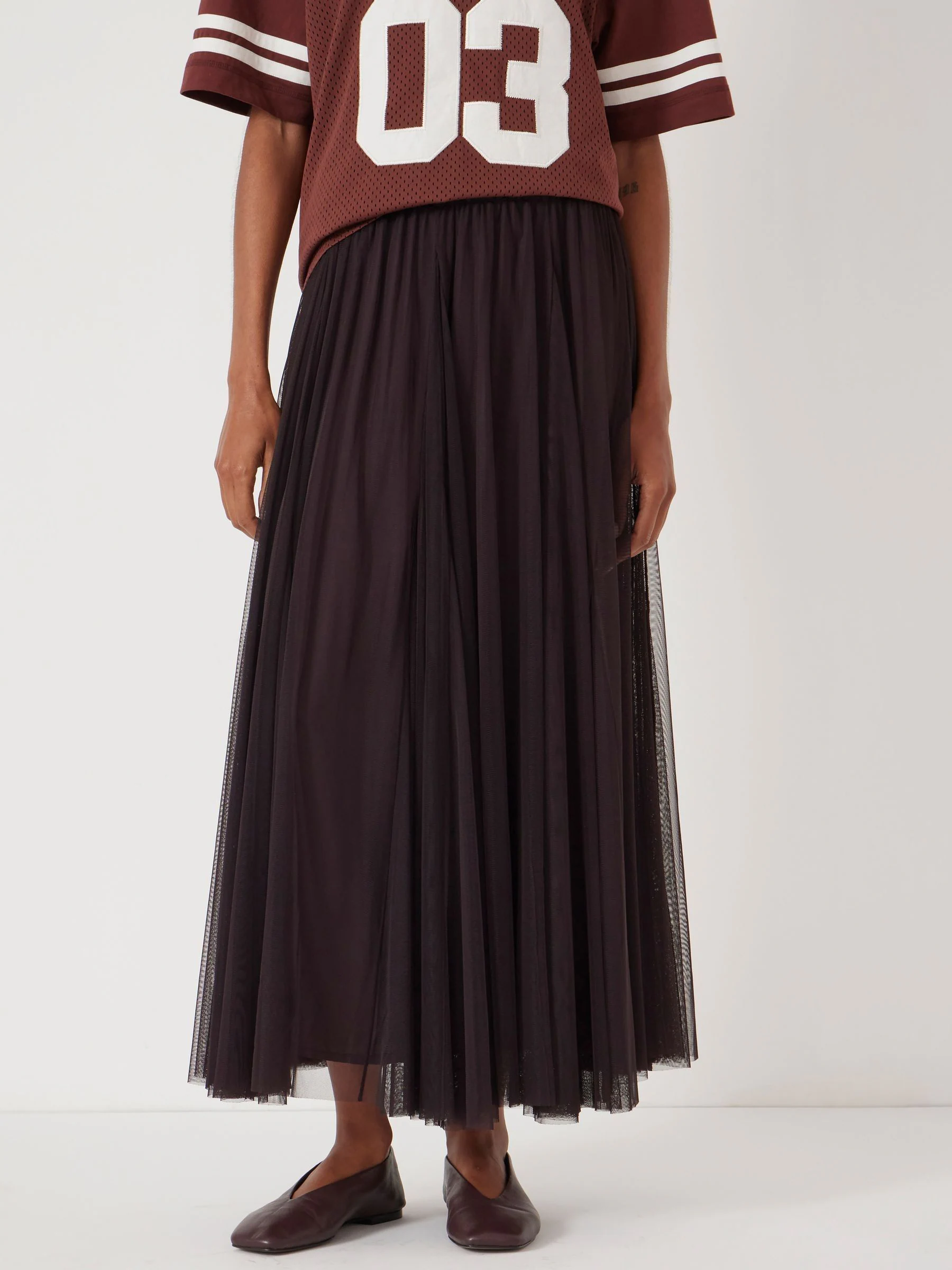 Bruin - Hush Millie Godet-rok