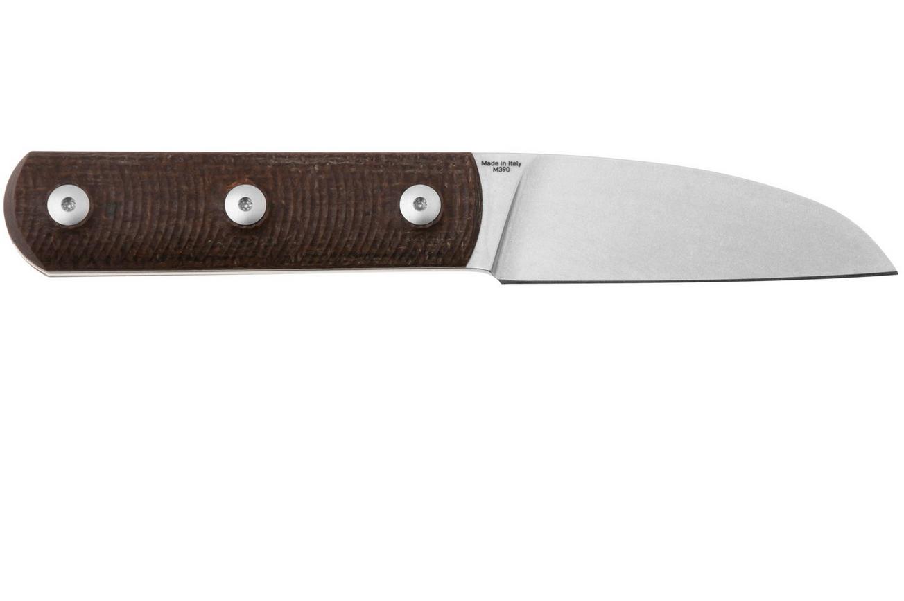 StraightLine Ally AL-BB Brown Burlp Micarta, vaststaand mes