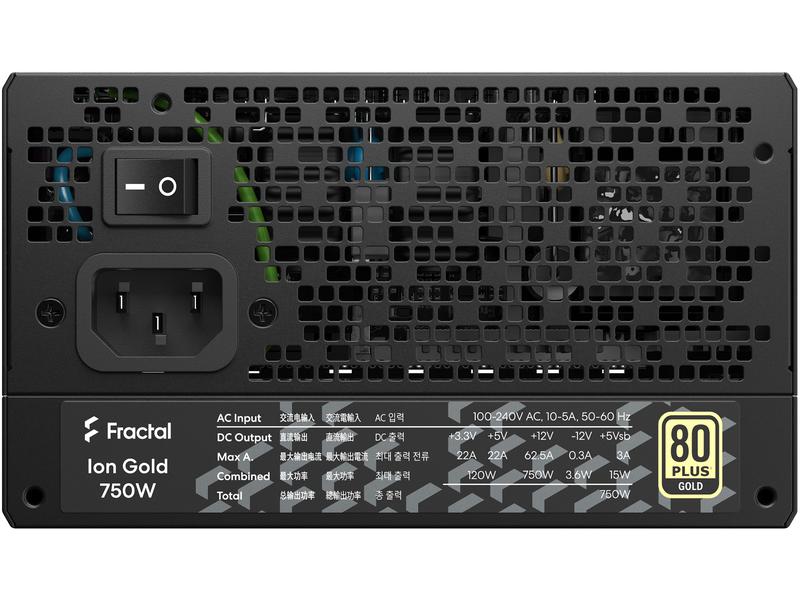 Fractal Design Netzteil Ion Gold 750 W Vollmodulares 750 W ATX-Netzteil