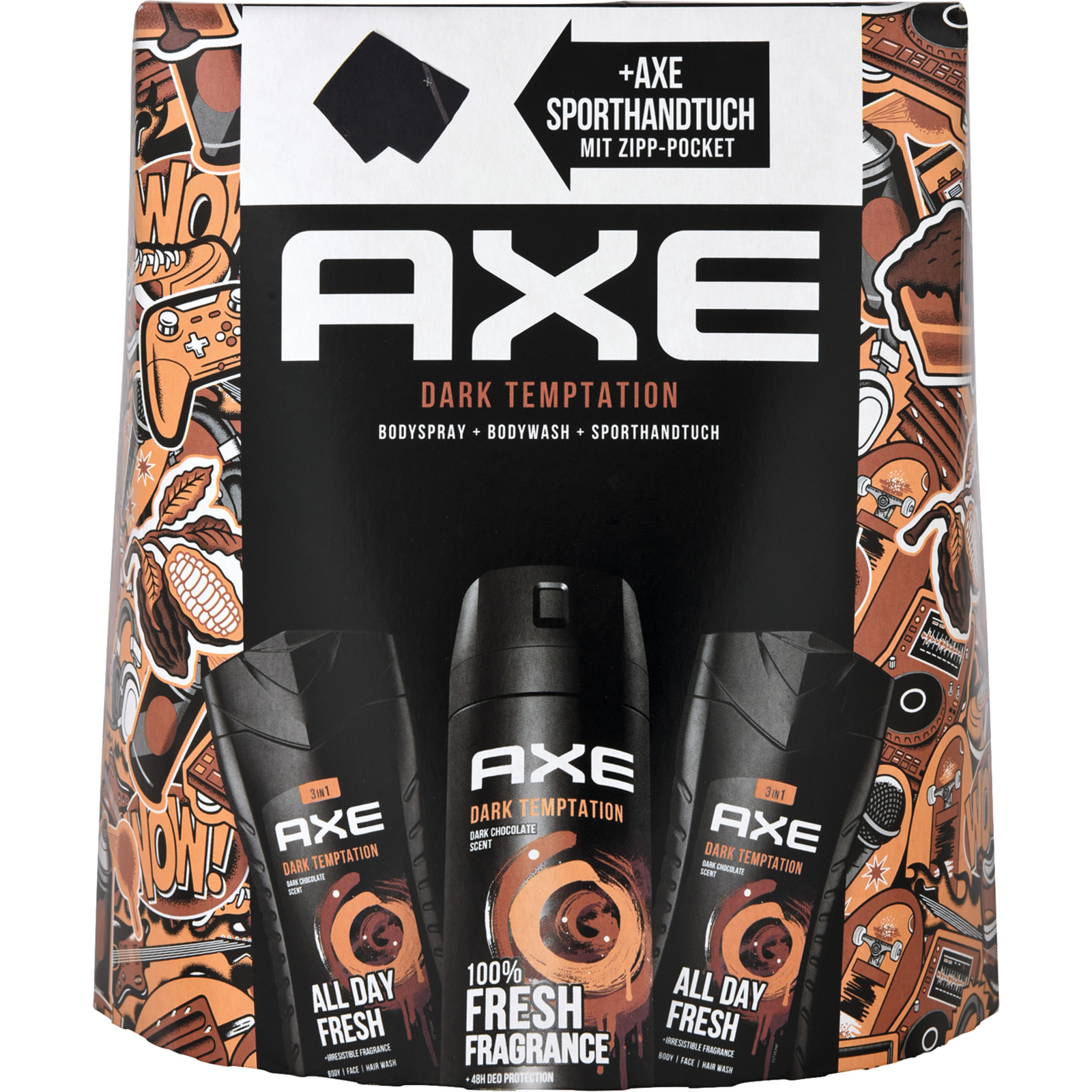 Axe Xmas 3er Dark Temp. + Sporthandtuch
