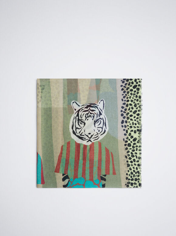 Lenço estampado - Verde