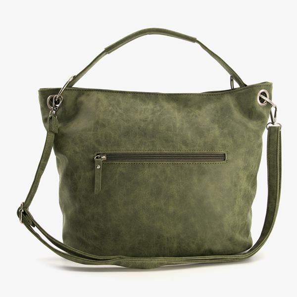 Renato Lucci dames handtas met crocoprint groen
