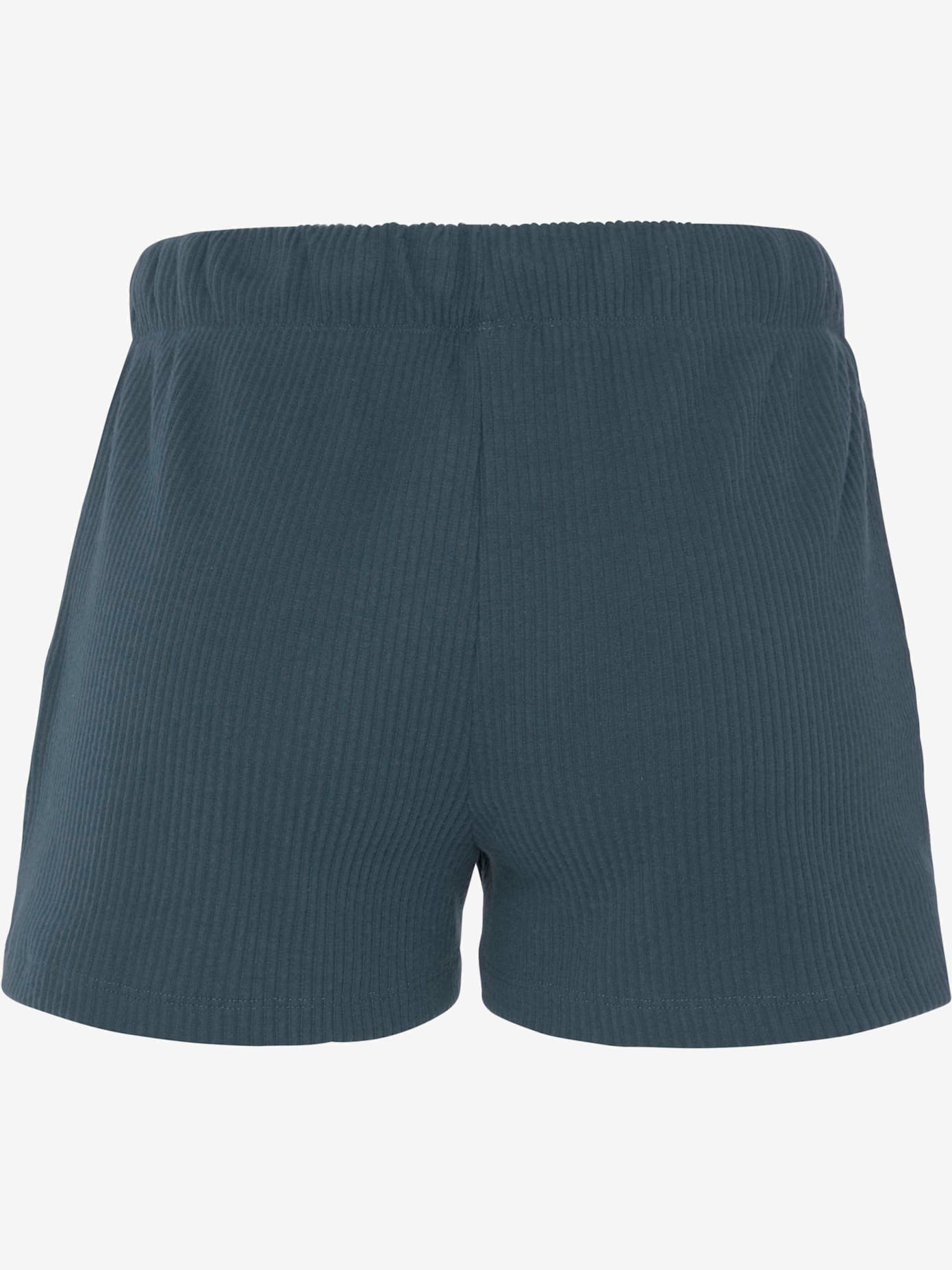 Short en matière sweat empiècement en dentelle en qualité côtelée