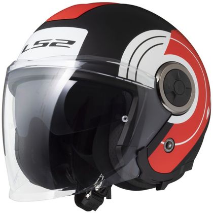 Casque LS2 OF620 CLASSY - DISKO - Rouge / Blanc