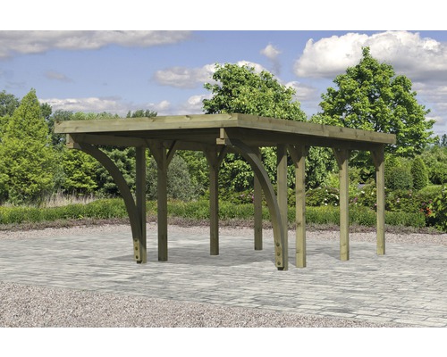 Enkele carport Karibu Dahnen 2 variant C 318x670 cm drukgeïmpregneerd