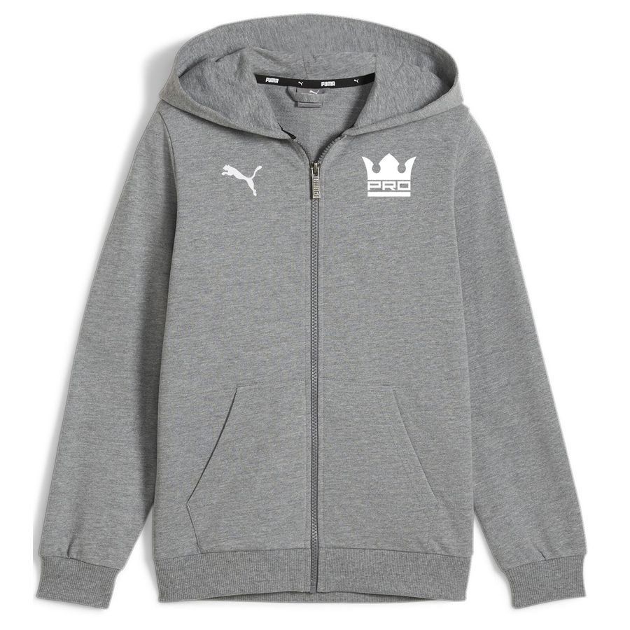 PRO Fodboldskole Sweat à Capuche Full Zip - Gris/Blanc Enfant